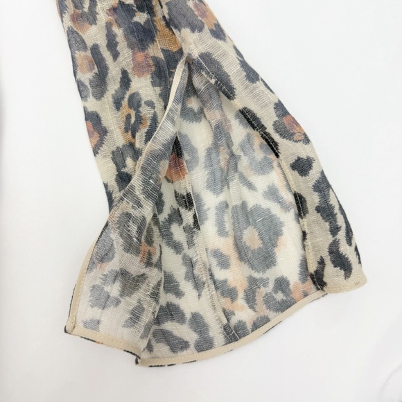 Chloe Leopard Gauze Dress Silk Tassels Animal Print - Picture 7 of 11